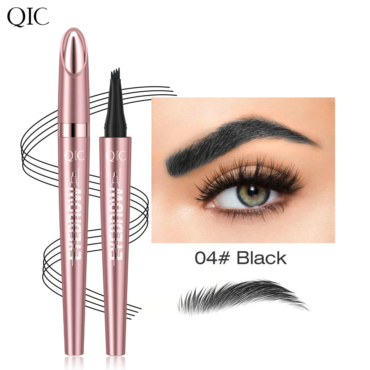 🔥BUY 1 GET 1 FREE --First special offer in 2026🔥Waterproof Micro-Fork Eyebrow Pencil, Long-Lasting Brow Pen for Natural Hair-Like Strokes