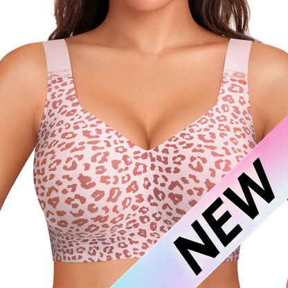 🏆🔥Super Firming Leopard Print Jelly Bra | Women Wirefree Bras 👍No More Sagging Breasts